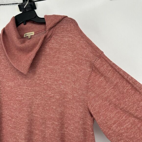 Democracy Oversized Cowl Neck Sweater Pink Slouchy Zipper Detail Size M - Picture 3 of 10